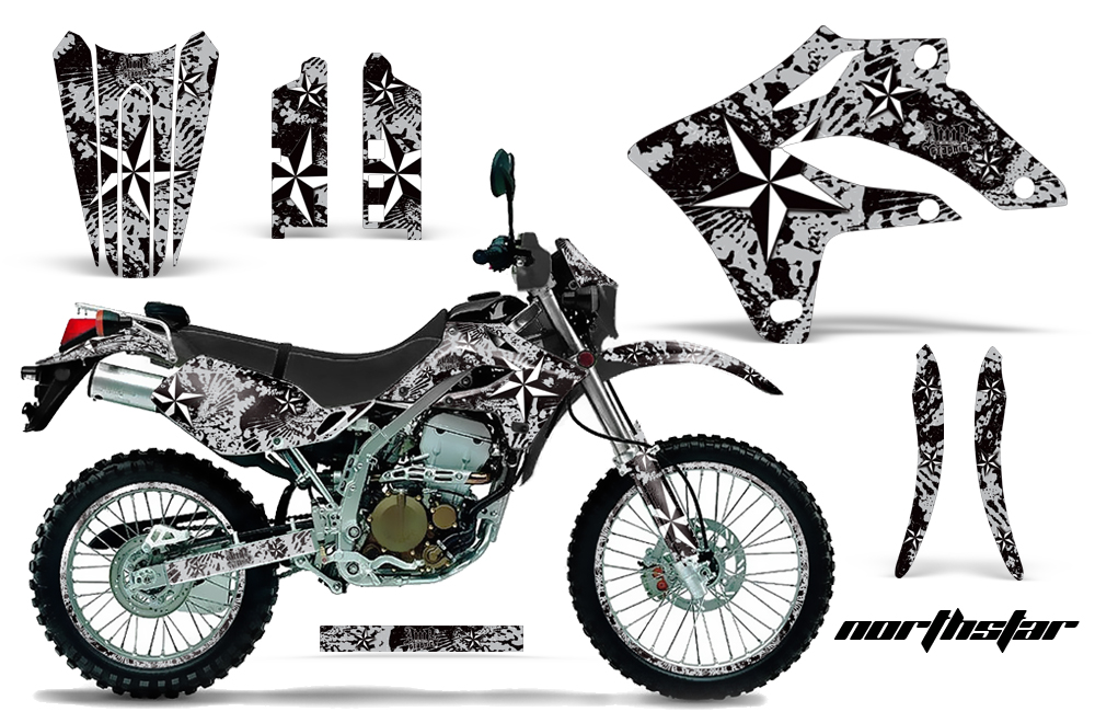 Kawasaki KLX250 04-07 Graphics Kit Northstar Silver NPs